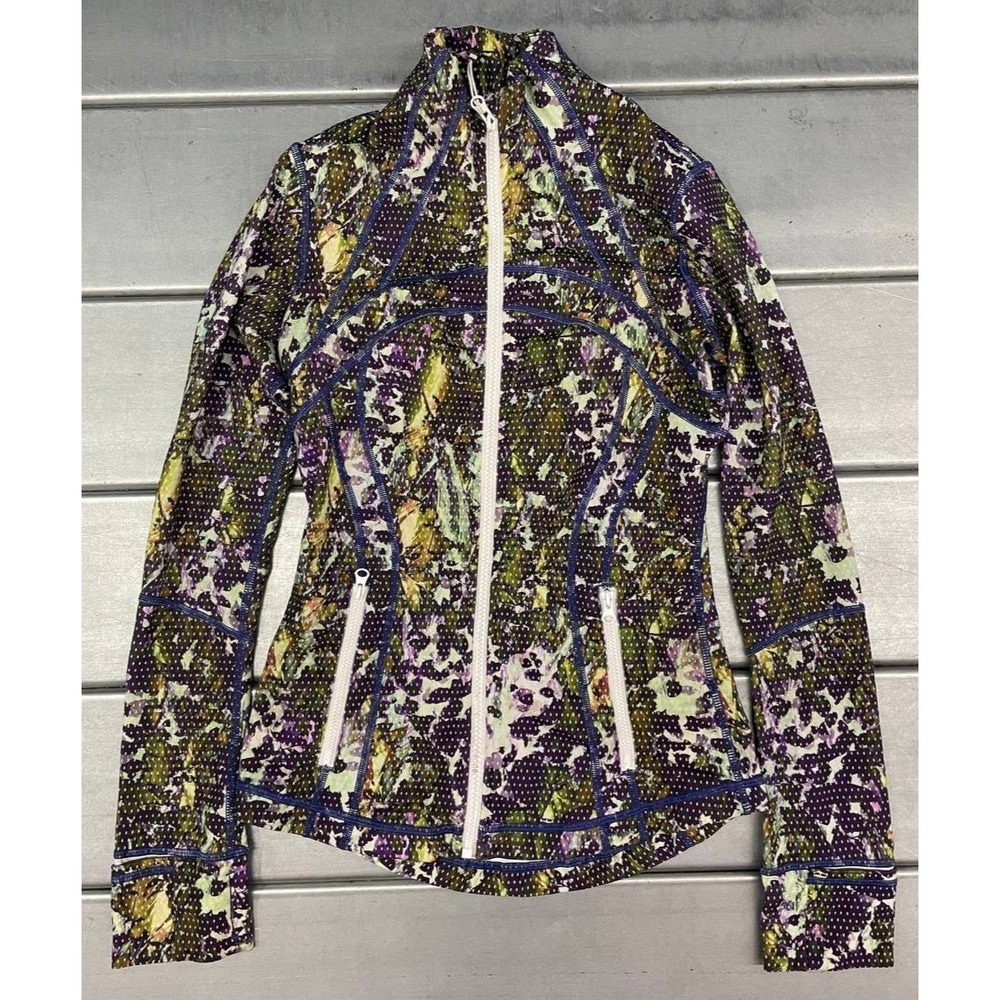 Lululemon Define Jacket Womens 4 Floral Full Zip‎ Activewear Performance